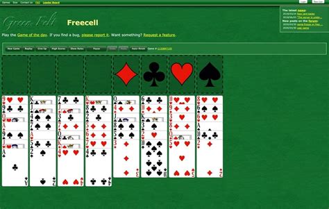 free green felt solitaire online one suit.